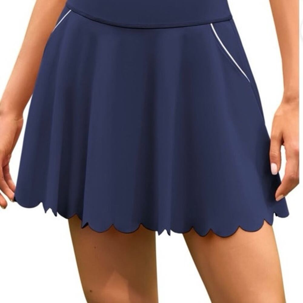 Sociala Women’s XL 2 in 1 Tennis Skirt High Waisted Pickleball Skort Pockets